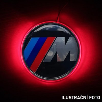 BMW svítící znak na kufr- LED podsvícené logo - červená - ///M