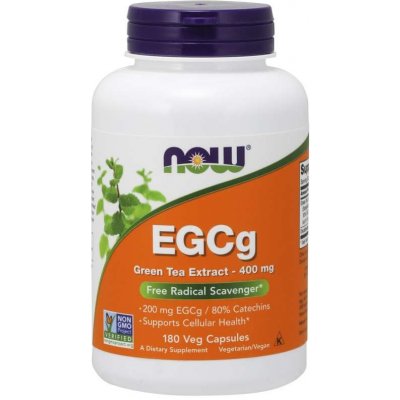 NOW Extrakt zeleného čaje s EGCg 400 mg 180 rostlinných kapslí