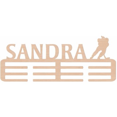 ČistéDřevo Dřevěný věšák na medaile hokej Zvolte Žena – Zboží Dáma