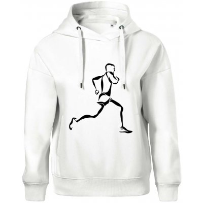 Běžec Oversized mikina dámská Moon kratší + širší Bílá – Zboží Dáma
