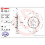 BREMBO Brzdový kotouč 09.D550.23
