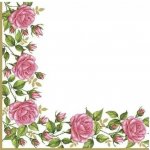 Pol-Mak Collection Ubrousek 33x33cm Růže, lem – Sleviste.cz