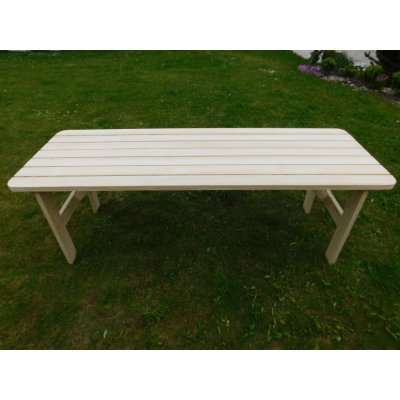 Krajča Zahradní dřevěný stůl ADRIANA (délka 2 metry) Pinie tmavá – Hledejceny.cz