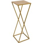 DekorStyle Stojan na květiny ESPIRAL 70 cm zlatý – Zboží Dáma