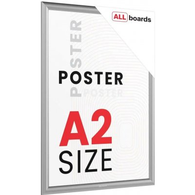 Allboards FRAME_A2S Plakátový rám A2 – zavírací stříbrný Klip rám – Zboží Živě