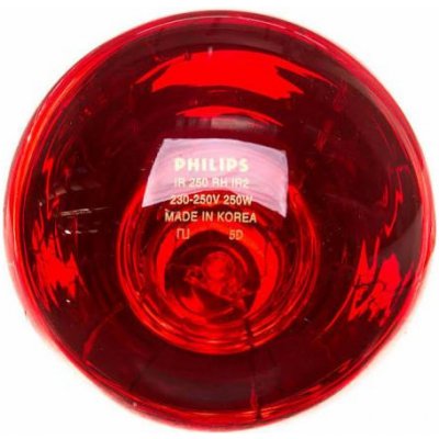 Philips infrared lamp BR125 IR 250W E27 230-250V Red – Zboží Živě