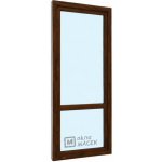 Kömmerling balkonové dveře 70 AD OS s příčkou levé tmavý dub/tmavý dub 70 x 210 cm jednostranná klika + madýlko + PVC rám – Hledejceny.cz