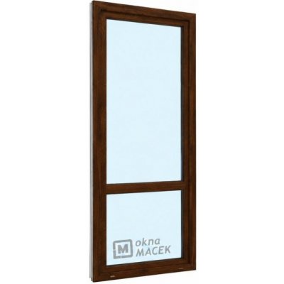 Kömmerling balkonové dveře 70 AD OS s příčkou levé tmavý dub/tmavý dub 70 x 210 cm jednostranná klika + madýlko + PVC rám – Hledejceny.cz