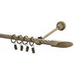 GARNÝŽE-HEBR Garnýž kroucená Piza mosaz jednoduchá 400 cm – Sleviste.cz