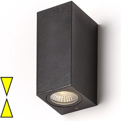 Rendl R12028 KUBI II antracitová 230V LED 2x3W IP54 3000K – Hledejceny.cz