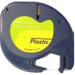 Páska - DYMO - typ 59422, S0721560 - 12 mm bílá - černý tisk (Plastic pro LetraTag) - kompatibilní – Zboží Mobilmania