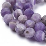 NUBIO Přírodní ametyst - korálky, ledové, fialové, 8 mm – Zboží Mobilmania