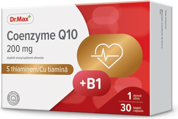 Dr.Max Coenzyme Q10 200 mg s thiaminem 30 kapslí od 349 Kč - Heureka.cz