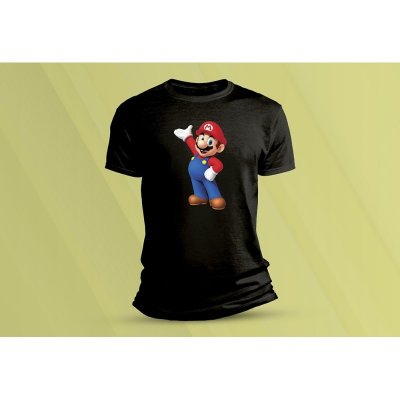 Sandratex dětské bavlněné tričko super mario 5 černá – Zboží Dáma