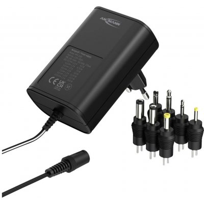 Ansmann 1201-0024 zásuvkový napájecí adaptér, nastavitelný, 12 V/DC, 9 V/DC, 7.5 V/DC, 6 V, 4.5 V/DC, 3 V, 1500 mA, 18 W – Hledejceny.cz
