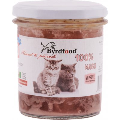 BYRDFOOD Vepřové 100% maso pro kočky 300 g