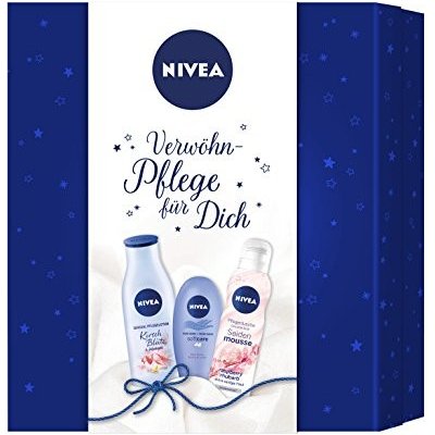 Nivea Verwöhn-pflege für dich tělové mléko 250 ml + pěna na holení 200 ml + krém na ruce 100 ml dárková sada – Zbozi.Blesk.cz