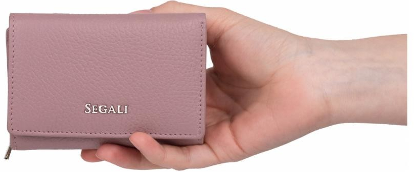 Dámská kožená malá peněženka SG-7106 B růžová SEGALI