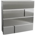 schránka poštovní BRICKS 370x370x105mm nerez – Sleviste.cz