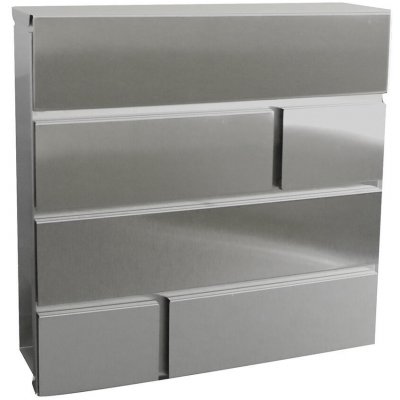 schránka poštovní BRICKS 370x370x105mm nerez – Sleviste.cz
