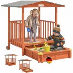 Spielwerk 109564 Pískoviště s verandou Merle masivní smrk 130x130x143cm – Hledejceny.cz