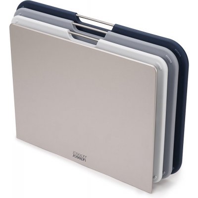 Prkénko na krájení NEST3 L 60147, sada 3 ks, se stojanem, šedá, plast, Joseph Joseph – Zboží Dáma