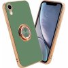 Pouzdro a kryt na mobilní telefon Apple Cadorabo Ochranné pouzdro pro Apple iPhone XR v zelené barvě Kryt pouzdra Ochranný kryt fotoaparátu Magnetický držák do auta