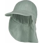 Dětský UV klobouk s plachetkou z bio mušelínu dunkel grün STERNTALER – Zboží Dáma