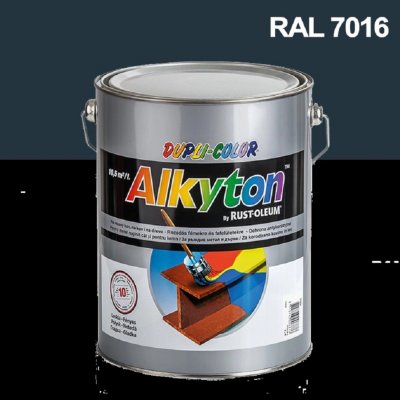 Alkyton hladký lesklý RAL 7016 antracitová šedá 0,75L – HobbyKompas.cz