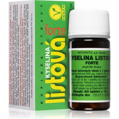 Naturvita Kyselina listová Forte 60 tablet – Sleviste.cz