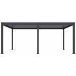 Gutroof DELUXE PRO AUTOMATIC 4x6 elektrická terasová pergola s LED osvětlením, antracitová – Zboží Mobilmania