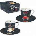 Easy Life Porcelánové šálky a podšálky na kávu It´s Coffee Time 2 x 90 ml – Sleviste.cz