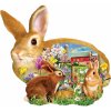 Puzzle Sunsout Lori Schory Springtime Bunnies 1000 dílků