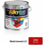 Alkyton hladký lesklý RAL 3000 ohnivě červená 750ml – Hledejceny.cz