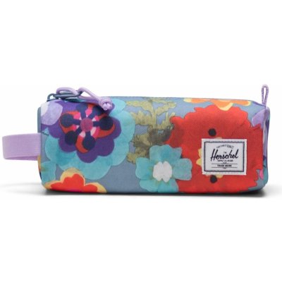 Herschel Settlement Pencil Case Little New Paper Flowers Faded Denim – Zboží Mobilmania