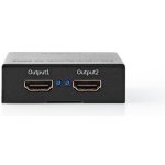 Nedis VSPL3472AT - HDMI Rozbočovač | 2 Porty port(s) | Vstup HDMI ™ | 2x výstup HDMI ™ | 4K@60Hz | 18 Gbps | Kov | černý VSPL3472AT – Sleviste.cz
