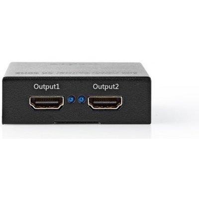 Nedis VSPL3472AT - HDMI Rozbočovač | 2 Porty port(s) | Vstup HDMI ™ | 2x výstup HDMI ™ | 4K@60Hz | 18 Gbps | Kov | černý VSPL3472AT – Sleviste.cz