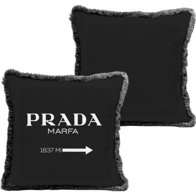 Really Nice Things Prada černá 45 x 45 cm