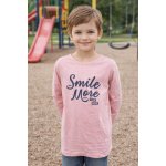 Dívčí tričko VENERE Smile more dlouhý rukáv růžové – Zboží Dáma