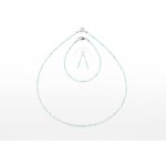 SVĚT KAMENŮ s.r.o. Stříbrná sada šperků larimar fazetovaný 2 mm 00256728 – Hledejceny.cz