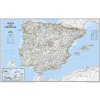 Nástěnné mapy National Geographic Španělsko, Portugalsko - nástěnná mapa Classic 85 x 55 cm Varianta: bez rámu v tubusu, Provedení: laminovaná mapa v lištách