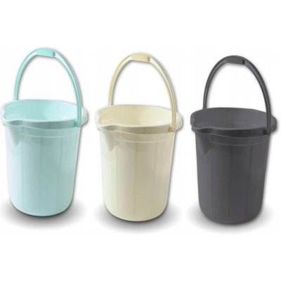 Unihouse Kbelík s výlevkou 13 l krémová tyrkysová šedá – Zboží Dáma