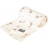 Dětská deka Kaarsgaren Letní deka z BIO bavlny žirafky přírodní