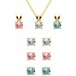 AURA Nádherný set šperků s barevnými Preciosa krystaly 90115YGAIR – Zboží Dáma