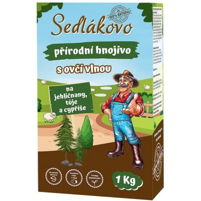 Sedlákovo hnojivo s ovčí vlnou na jehličnany, tůje a cypřiše 1 kg – Sleviste.cz