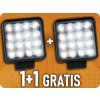 Přední světlomet TruckLED LED Epistar pracovní světlo, hranaté, 24W, 2000 lm, 12/24V, IP67, 6500K, 1+1 zdarma! [L0081-B]