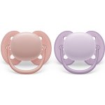 Avent SCF091/31 Dudlík Ultra Soft růžová/fialová – Zboží Dáma