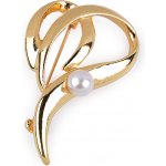 Prima-obchod Brož srdce 3 zlatá sv. perla – Zboží Dáma