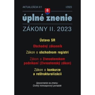 Aktualizácia II/1 - Obchodný zákonník a obchodný register - Poradca s.r.o. – Hledejceny.cz