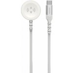 Swissten 22065502 OPLETENÝ MAGNETICKÝ PRO APPLE WATCH KOVOVÝ, USB-C, 1,2m, bílý – Zboží Mobilmania